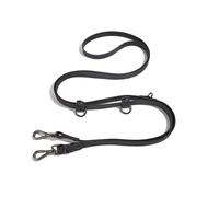 Pet Supplies PVC Diagonal Cross-strap Waist Dog Leash For Running One-drag-two-pull Adjustable Dog Walking Rope Pet Leash(Black)