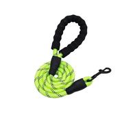 Pet Supplies Reflective Traction Rope Multi-Color Nylon Round Rope Large and Medium-Sized Punching Dog Rope Foam Handle Traction Belt 2 Sets/303(Grass green,3 meters*(1.0))