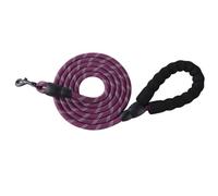 Pet Supplies Reflective Traction Rope Multi-Color Nylon Round Rope Large and Medium-Sized Punching Dog Rope Foam Handle Traction Belt 2 Sets/303(Purple;,3 meters*(1.2))