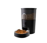Pet Supplies The 3L Mobile Phone Remote Feeding Power Backup Automatic Pet Feeder Can Feed 1 To 10 A Day At Regular Intervals (Black, 28. 5x15x29cm)