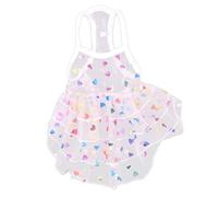 Pet Suspender Dress for Dogs & Cats | Lace Sun Blocking Skirt with Adjustable Straps | Cute Princess Outfit for Weddings/Parties/Photo Shoots | Breathable & Washable (Pinkish)