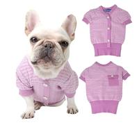 Pet Sweater for Small and Medium Dogs, Soft Cashmere Core-Spun Knit, Stretchy Winter Apparel, Fits Pets 10-30 lbs
