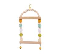 Pet Swing Stand - Bird Parakeet Toy | Multiple Bird Toys Parakeet, Wooden Perch Parakeet Swing, Parrot Swing Standing Chewing Perch, For Budgerigars, Parakeets, Cockatiels
