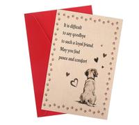 Pet Sympathy Card for Loss of Dog, Heartfelt Message Printed Dog Condolence Bereavement Card Memorial Passing Away Gift with Envelope Sorry for Your Grieving Pet Owners