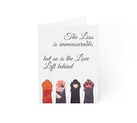 Pet Sympathy Card - The Loss Is Immeasurable but So Is the Love Left Behind - Comforting Card for Pet Loss