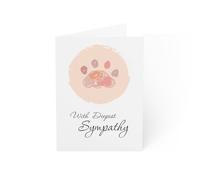 Pet Sympathy Card - With Deepest Sympathy - Comforting Pet Loss Card - Dog Design