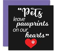Pet Sympathy Cards Thinking of You Cards, Pawprints on your Heart