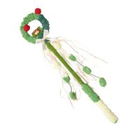 Pet Teaser Rod for Stimulating Felines Curiosity Wand with Tassels Christmas for Active Pet and Fun Exercise Play Wand for Active Activity and Bonding