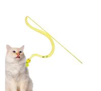 Pet Teaser Wand - Mesh Fabric Spiraled Springy Rod, Sound Making Tail Fluttering Motion Pounce Gadget, Realistic Animal Movement Reflex Trainer | Fun Feline Sports Workout for Playful Hunting Games