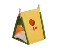Pet Teepee Tent Bed with Cushion, Felt, 35x34x43 cm