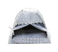 Pet Teepee Tent With Soft Plushie Bed For Kitten Dogs Sleep House Travel Pet Cot Animal Mattress