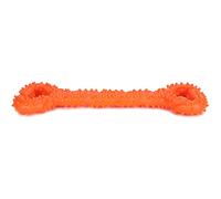 Pet Teeth Cleaning Toy Bone Shape TPR Dog Chew Stick for Breath, Interactive Molar Playing Toy for Puppies and Adult Dogs (Pull up stick-orange)