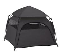 Pet Tent Charcoal Grey Oxford Fabric 120x120x106cm Foldable Waterproof for Dogs