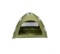 Pet Tent for Small to Medium Sized Animals Under 35 Pounds Constructed from Abrasion Resistant Oxford Cloth with Removable Parts for Cleaning (Army Green-M Size)