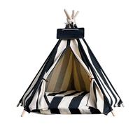 Pet Tent House Dog Bed Portable Removable Washable Teepee Suitable for Pet Resting Relaxing Outdoors(Black and white,M-5 corner tent)