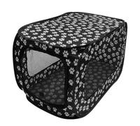 PET Tent Playpen Foldable Rectangular with Double Zipper Door, Portable | Black Cloth Build, Easy Setup and Storage, for Dogs and Kittens, Travel or Crate Training