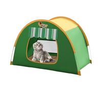 Pet Tent Shelter, Folding Kennel House, Lightweight Build, Mesh Airflow Panels with Ventilation Window for Small Pets at Home, Beach, or Camping, 21.65x16.93x15.75 inches