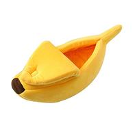Pet Tent Soft Warm Bed For Small Dogs And Cats Self-Warming Condo Cute Banana Shape Cave Dog House Warming Beds Cave Tent Indoor Warm Bed House Small