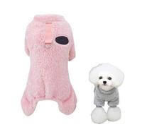Pet Thick Pyjamas Jammies with D-ring for Small Dogs Cats Boy Girl Puppy Pajamas Jumpsuit Soft Coat Warm Winter Clothes (Pink, XXL)