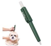 Pet Tick Remover Pen, 4.5 Inch, ABS, Green, Flea Lice Comb, Parasite Tweezers, Easy Grip, Grooming Tool For Cats Dogs Rabbits Humans, Travel Removal Essential