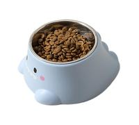 Pet Tilted Dish - PP Stainless Steel Bowl, Anti-Tip Feeding Kit, Multi-Purpose Accessory | Stable Spill Prevention Design, Convenient Dining Method, Home Travel Indoor Outdoor Application