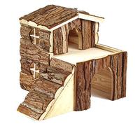Pet Ting Natural Dwarf Rabbit & Rat House Home Wooden Bed Den Hideout Chinchilla Degu
