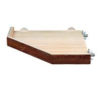 Pet Ting Natural Wood Corner Shelf Platform Shelf for Hamster Mice Etc Cage 17cm