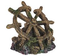 Pet Ting Shipwreck Wheel Aquatic Ornament - Aquarium Decoration - Vivarium Decoration