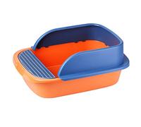 Pet Toilet Pan Cat Litter Box for Sand Box Supplies Small Animals Kitten Orange