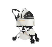 Pet Toilet Pet Stroller, Portable Folding Dog Cat, Small, Outing(White)