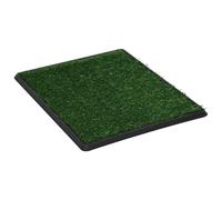 2x Pet Toilets and Tray Faux Turf Green WC Dog Potty Puppy Toilet Mat vidaXL