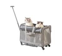 Pet Toilet Pull Rod Pet Bag, Go Out Portable Cat and Dog Box, Large Capacity with Breathable Cart