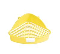 Pet Toilet Tray - Splash Proof Toilet Crate, Tall Triangle Railing, High Capacity Pet Potty | Corner Toilet Use