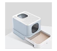 Pet toilets Two-door Litter Box, Front Entrance And Top Outlet Of The Large Litter Tray, Large Pet Toilet With Litter Scoop And Retractable Tray Pet Litter Box