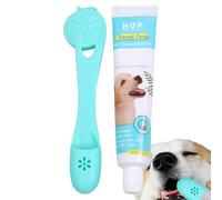 Pet Toothbrush Set - Beef Flavor, Soft Finger Design Silicone Brush, Dental Hygiene Kit, Effective Dog Toothpaste with Gentle Teeth Cleaner | Portable Brushing Solution with Ergonomic Applicator