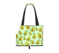 Pet Tote Bag, Travel Portable Dog Handbag With Safety Metal Buckle for Subway Hiking, Cute Avocado Printed