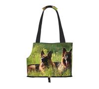Pet Tote Bag, Travel Portable Dog Handbag With Safety Metal Buckle for Subway Hiking, German Shepherd Dog Printed