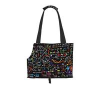 Pet Tote Bag, Travel Portable Dog Handbag With Safety Metal Buckle for Subway Hiking, Math Formula