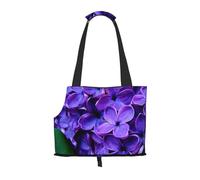 Pet Tote Bag, Travel Portable Dog Handbag With Safety Metal Buckle for Subway Hiking, Violet Flower
