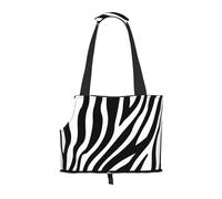 Pet Tote Bag, Travel Portable Dog Handbag With Safety Metal Buckle for Subway Hiking, Zebra Print Print