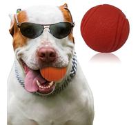 Pet Touch 6cm Solid Core Rubber Ball HIGH BOUNCING Dog Toys Indestructible Virtually Tough Dog Toys Interactive Dog Toys Strong Rubber Balls for dogs (Medium(60mm), Red)