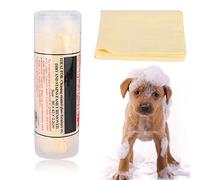 Pet Towel Super Soft Comfortable Rapid Water Absorption Bath Shower Towel for Cats Dogs Pink Blue Green Yellow 66x43x0.2cm 140g (Yellow)