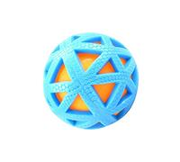 Pet Toy Ball Dog Chew Durable Treat IQ Indestructible Balls Colorful Bell Dog Ball Portable Double deck Pet Ball Toy Blue Pet Supplies Comfortable and EnvironmentallyProfessional Processed