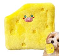 Pet Toy Plush With Sound - Interactive Cartoon Cheese Plush Dog, Soft Squeaky Enrichment Design | Noise Making Comfort Toy To Reduce Boredom, Suitable For Indoor Play, Courtyard Fun, Bedroom