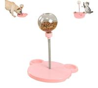 Pet Toy Treat Dispenser,Slow Feeder,Leaking Treats Ball Pet Feeder Toy, Cat Treat Dispenser Ball, Interactive Pet Toy,Feeder for Cats And wobbly dog treat toys (pink)