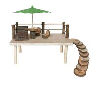 Pet Toy with Swing Guinea Pigs Cage Entertainment Platform Climbing Jumping Ladder for Small Animal Grinding Toy Multi for Added Fun and Exercise Ladder