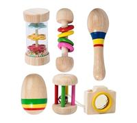 Pet Toys, Chew Toys, Wooden Material Colorful Design Bite-Resistant Fun Shapes Interactive Sturdy Build Stimulating Sounds, Hamster Teether for Indoor Pets