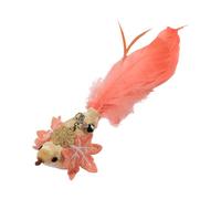 Pet Toys Interactive Cat Toy Colorful Feather Bird Pattern Cat Toy Stick For Changing Heads Big Dog Toys (D, One Size)