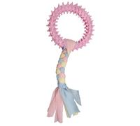 Pet Toys | Non-Material Cute Ring Shape,Squeaky Round Shape Pet Toys with Good Elasticity and Interactivity for Grinding Wheel