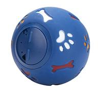Pet Toys Rubber Kibble Food Dispenser Toy Handle Interactive Candy Chew Dispenser (Blue, S)
